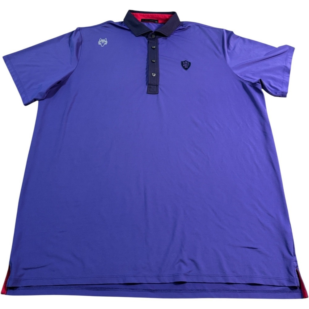 Greyson XXL Golf Polo Purple BHCC 1912 Wolf Logo Short Sleeve Mens